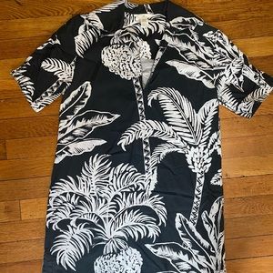 Black tropical sun dress